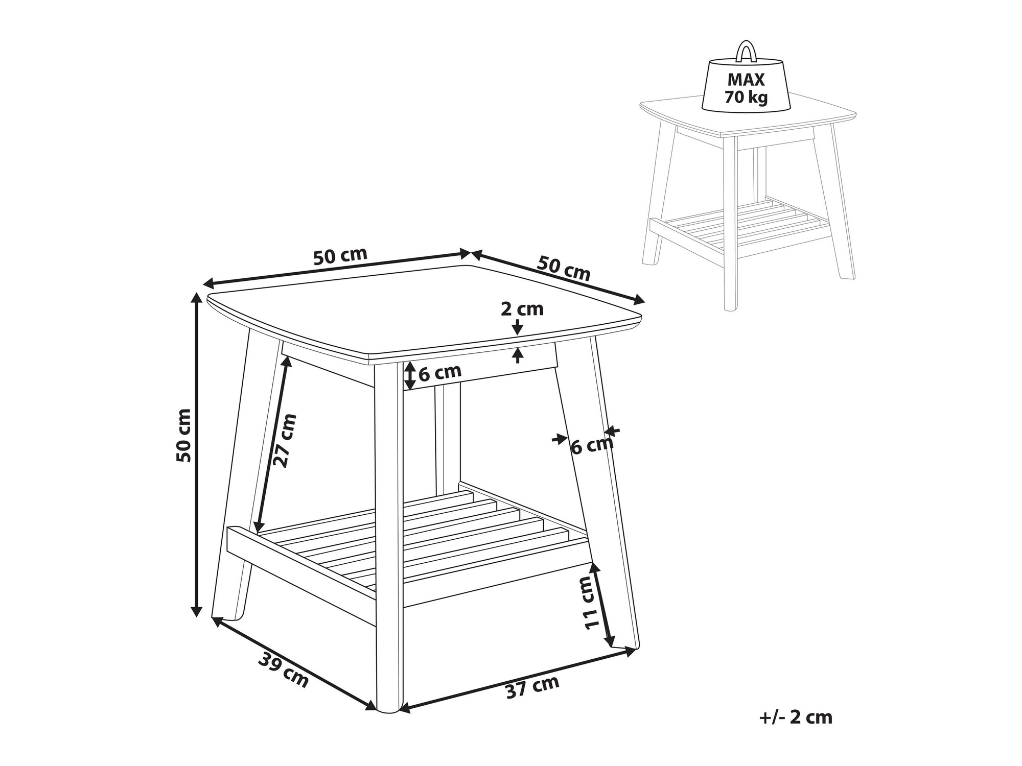 Помощна масичка Berwyn 1200