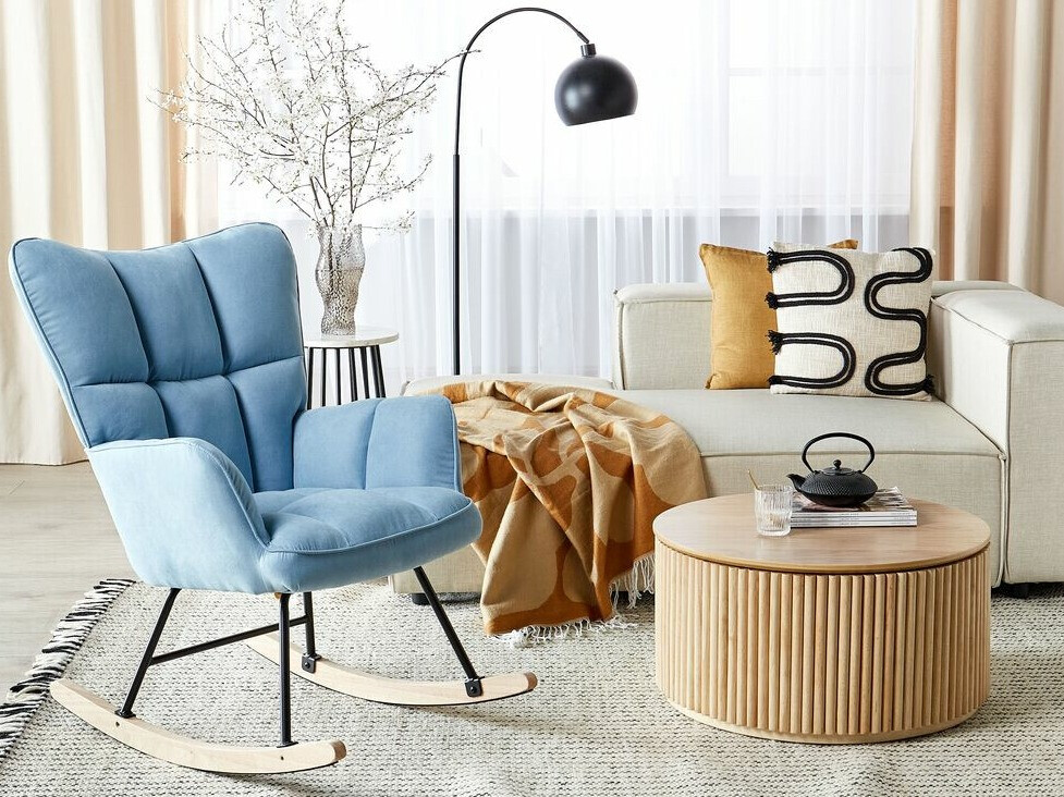 Люлеещ се стол Berwyn 1242 (Светлосиньо)