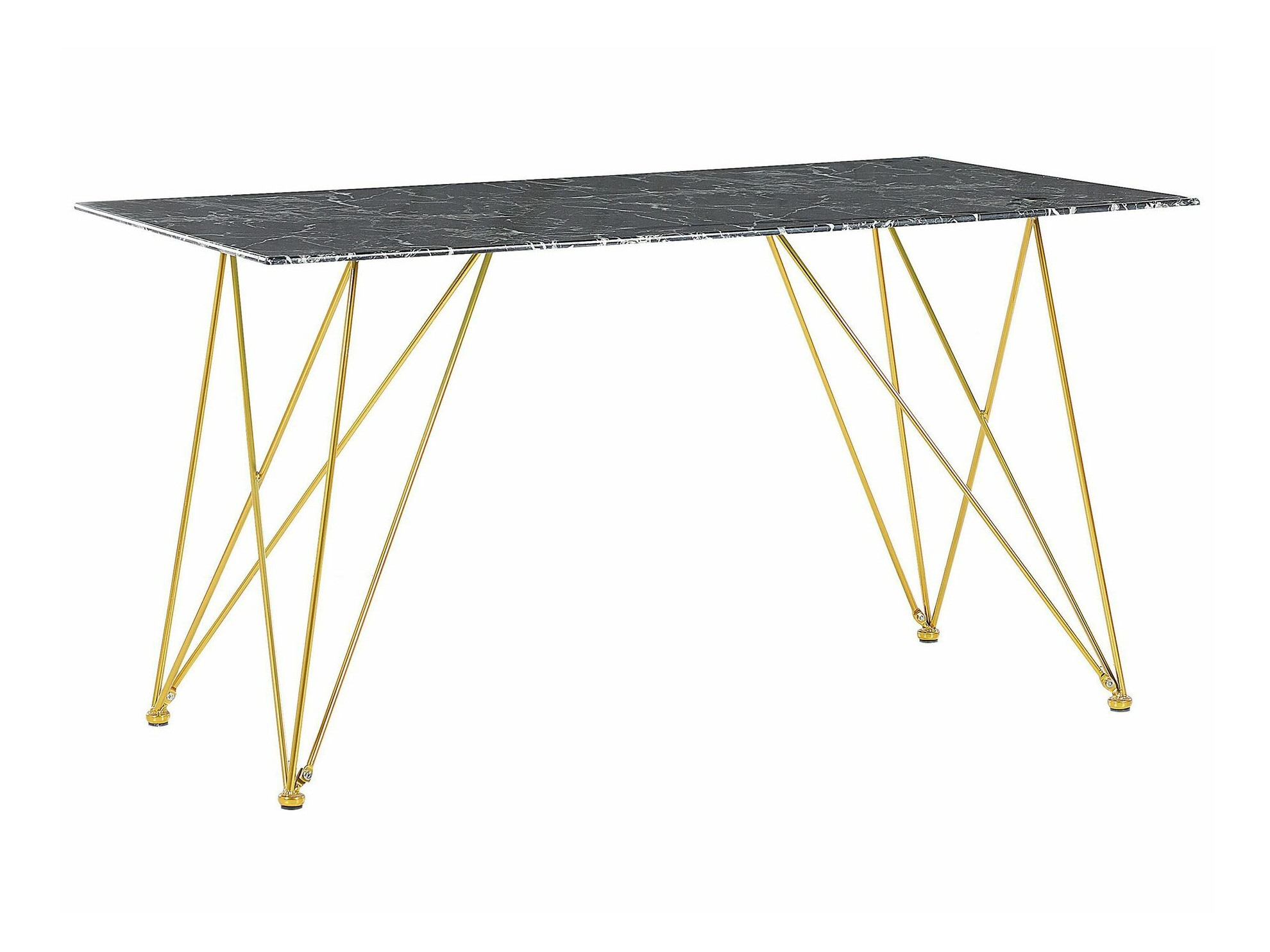 Маса Berwyn 1233 (Златно + Черен мрамор)