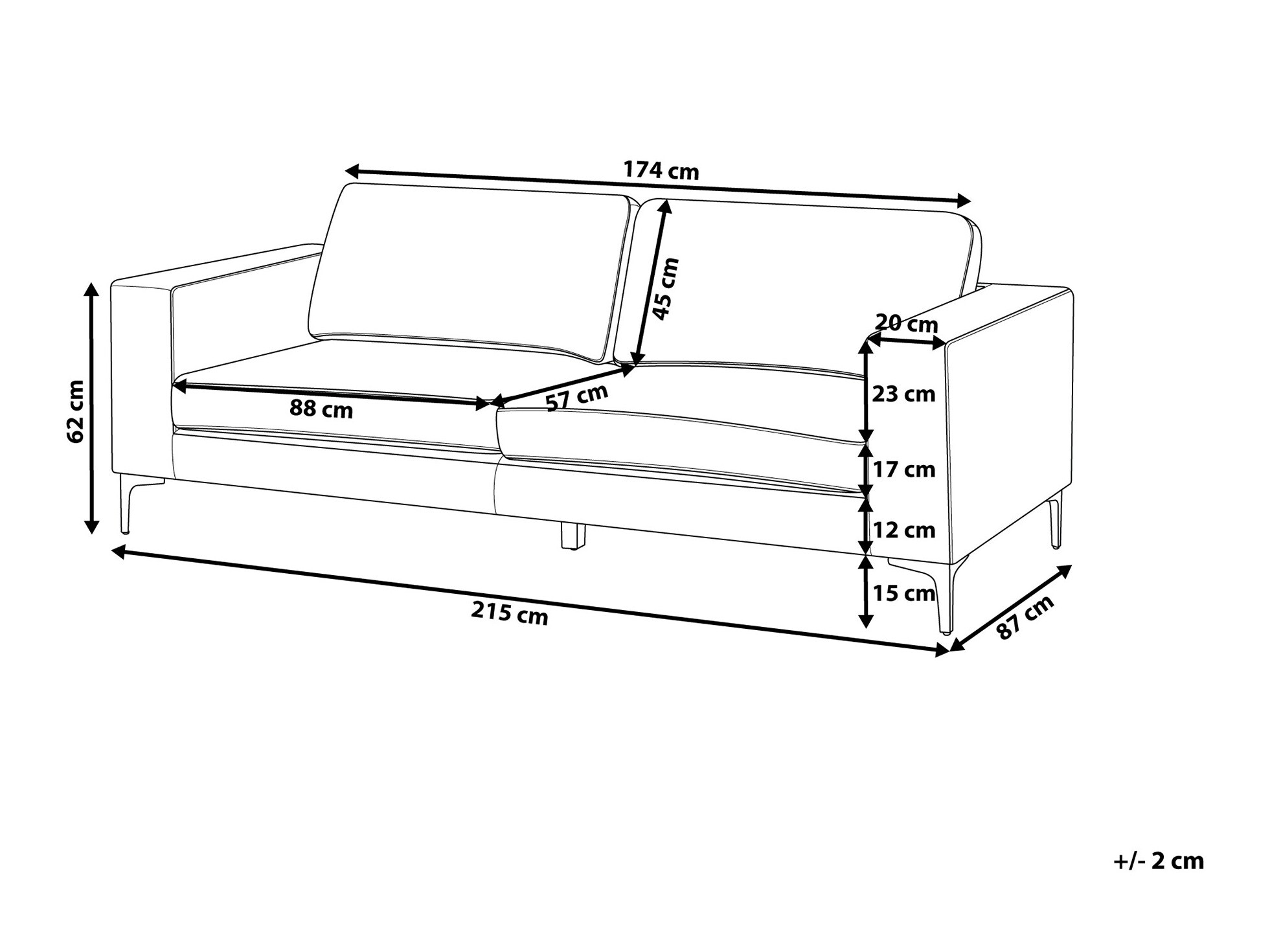 Диван Berwyn 1261 (Светлосиньо)