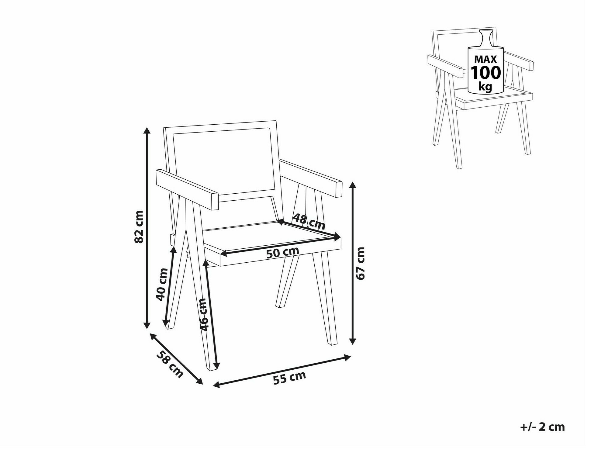 Стол Berwyn 1288 (Тъмно дърво)