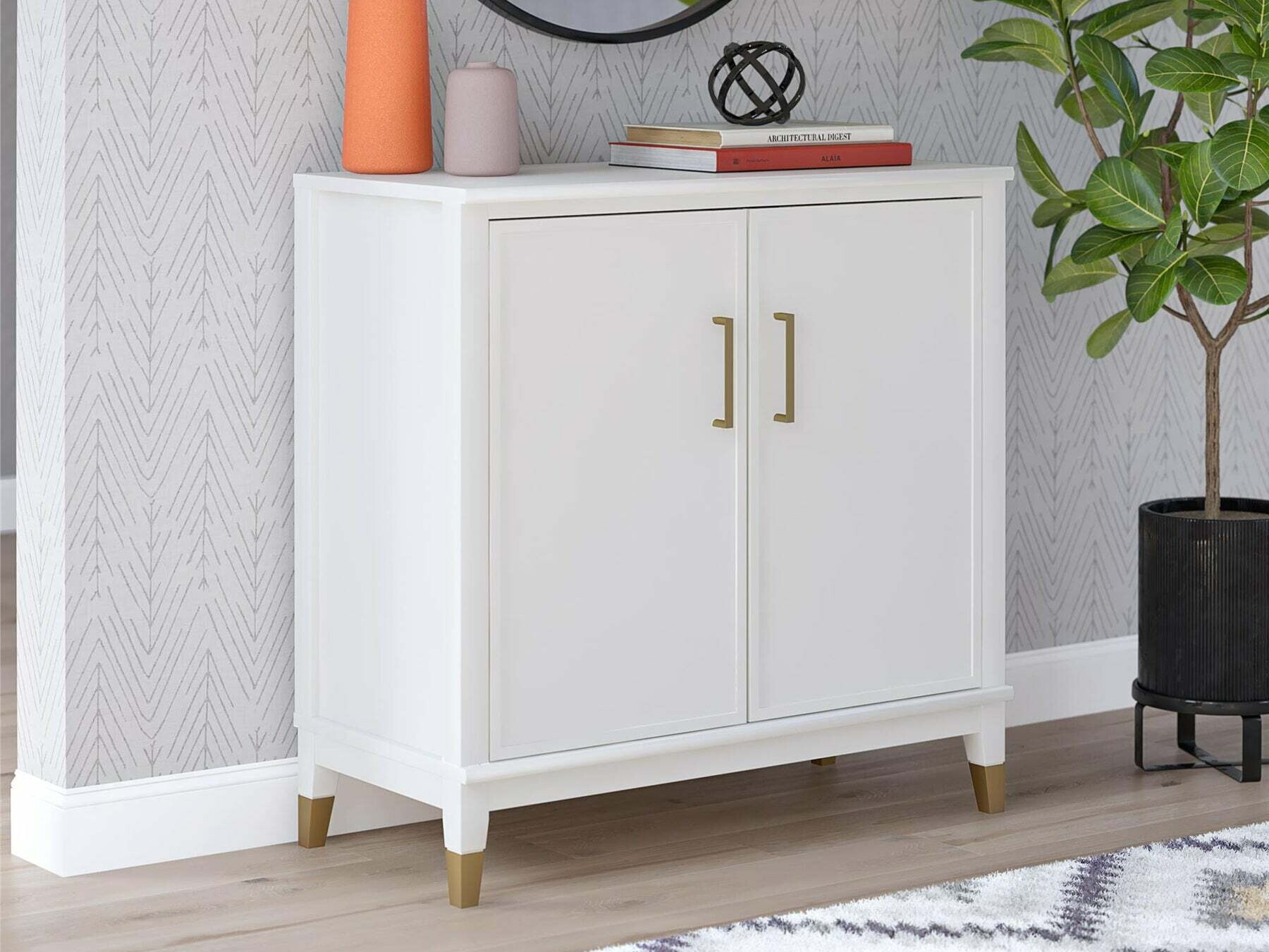 Шкаф CosmoLiving by Cosmopolitan Belromu 108 (Бял)