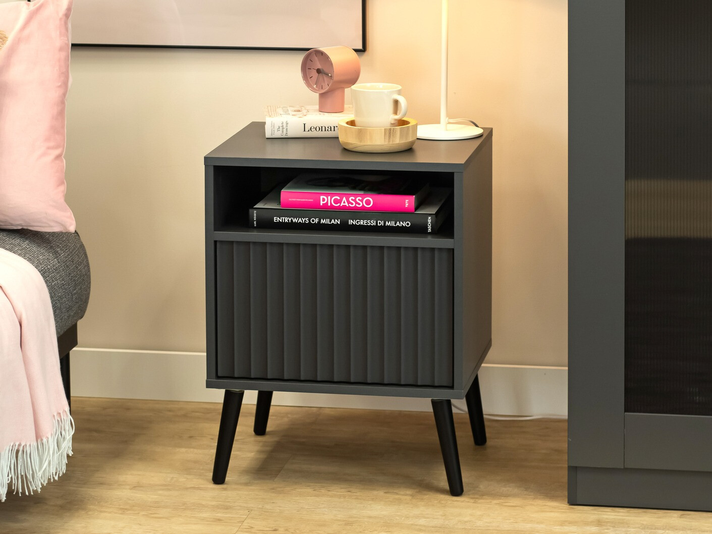 Нощно шкафче Cirferi 106 (Антрацит)