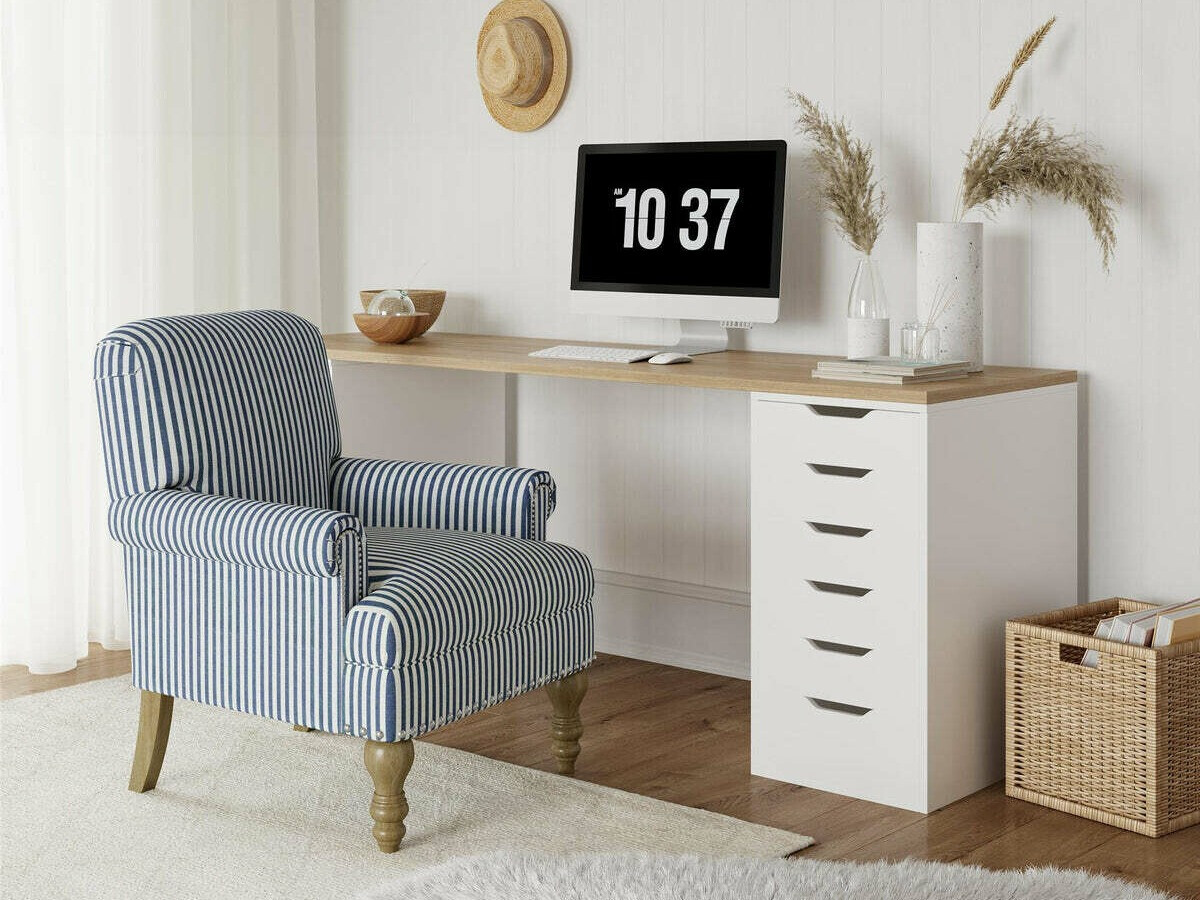 Фотьойл Tulsa 466 (Бял + Син)