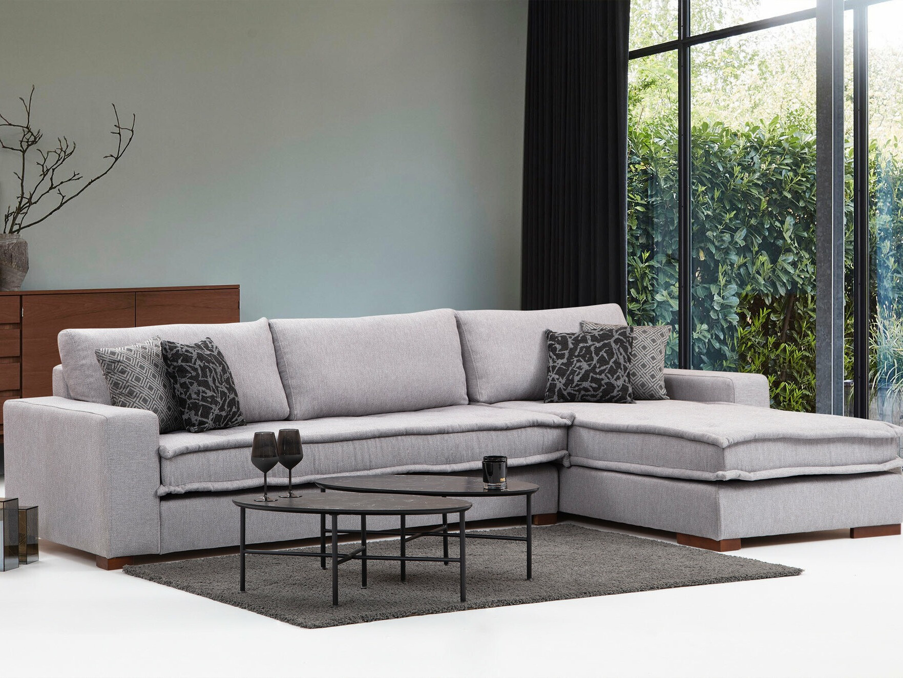 Модулен ъглов диван Altadena 444 (Сив)