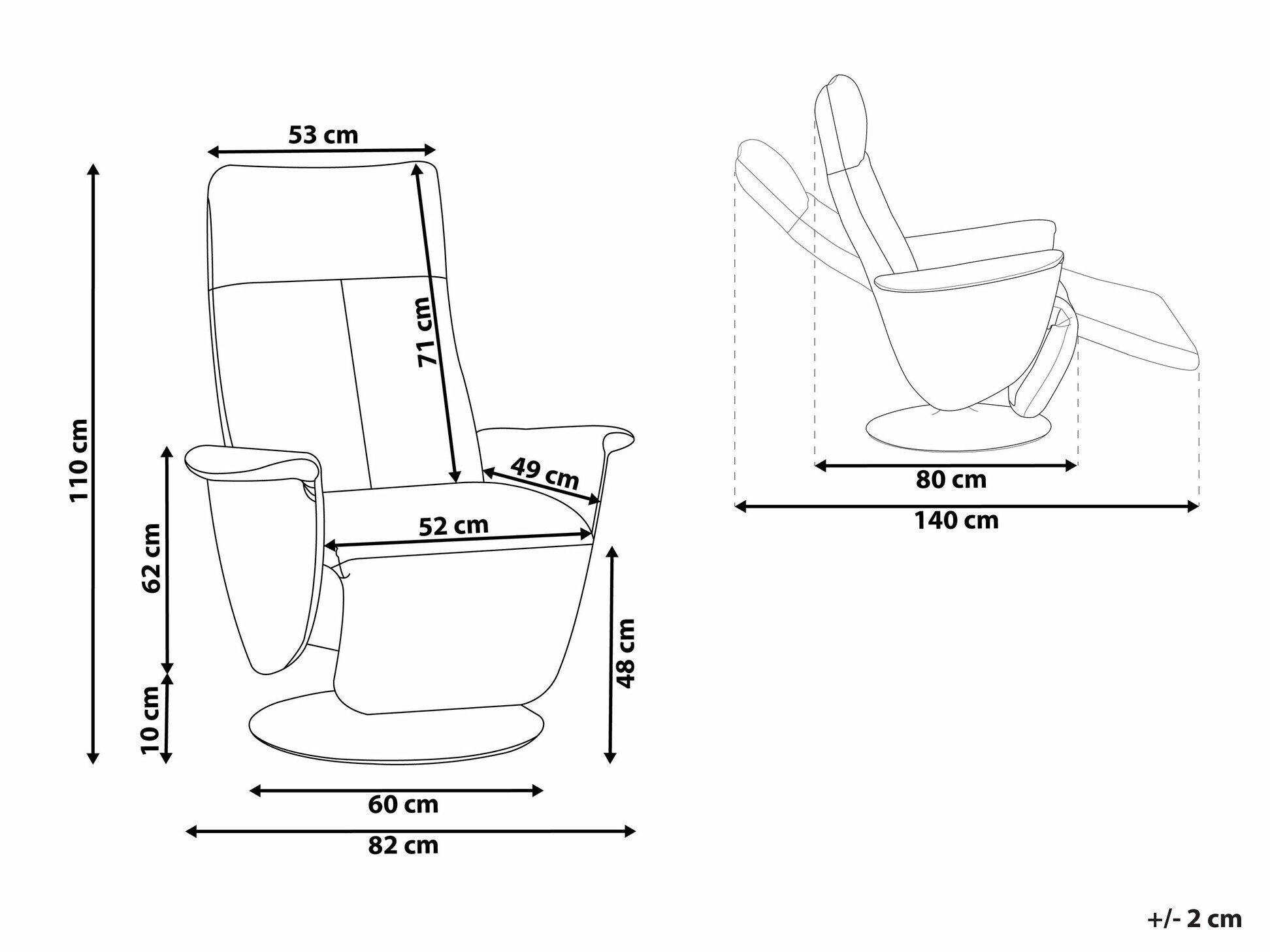 Реклайнер Berwyn 1313 (Сив)