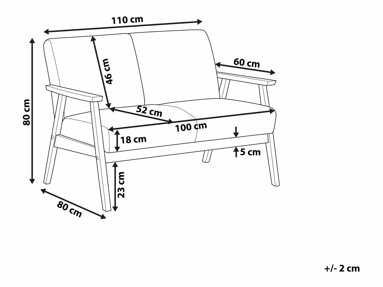 Диван Berwyn 1323 (Кафяв)