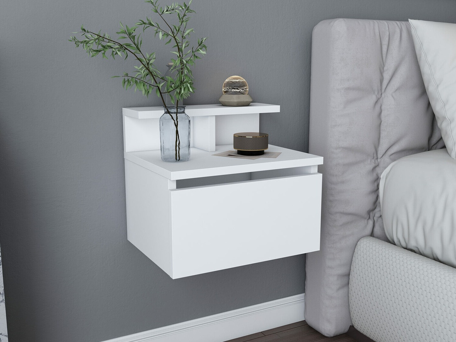 Нощно шкафче Kailua 1503 (Бял)