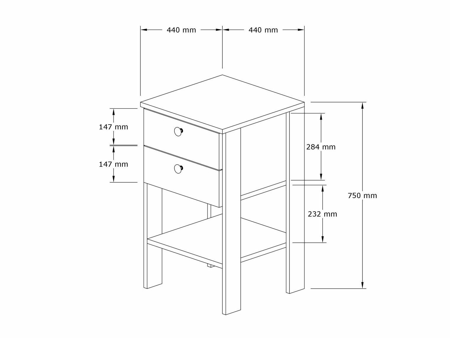 Нощно шкафче Kailua 1525