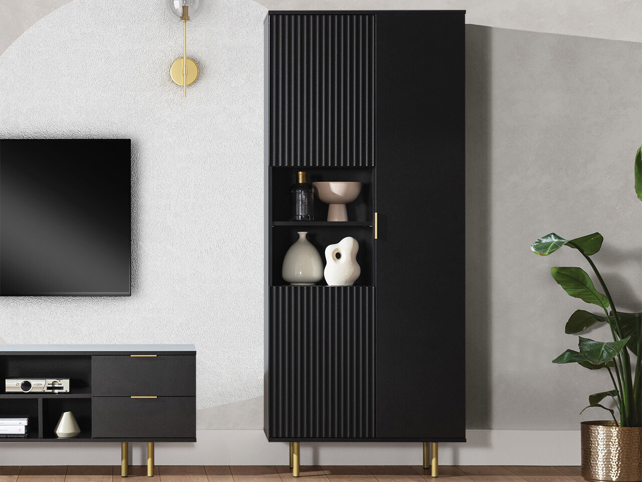 Етажерка Decus I (Черен)