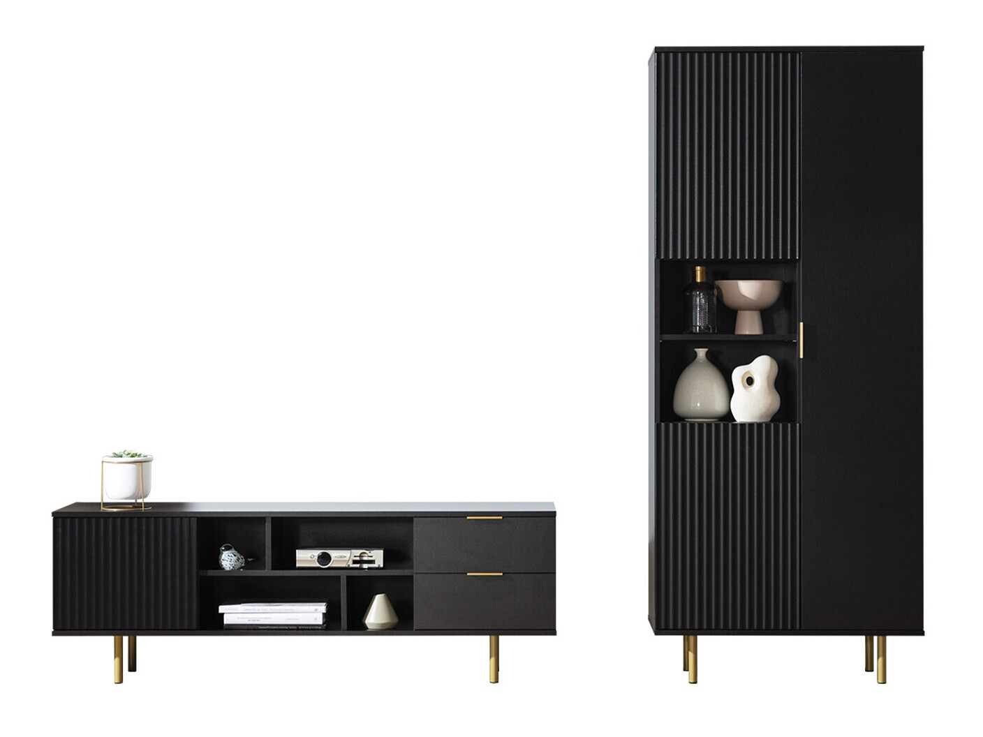 Комплект за хол Decus III (Черен)