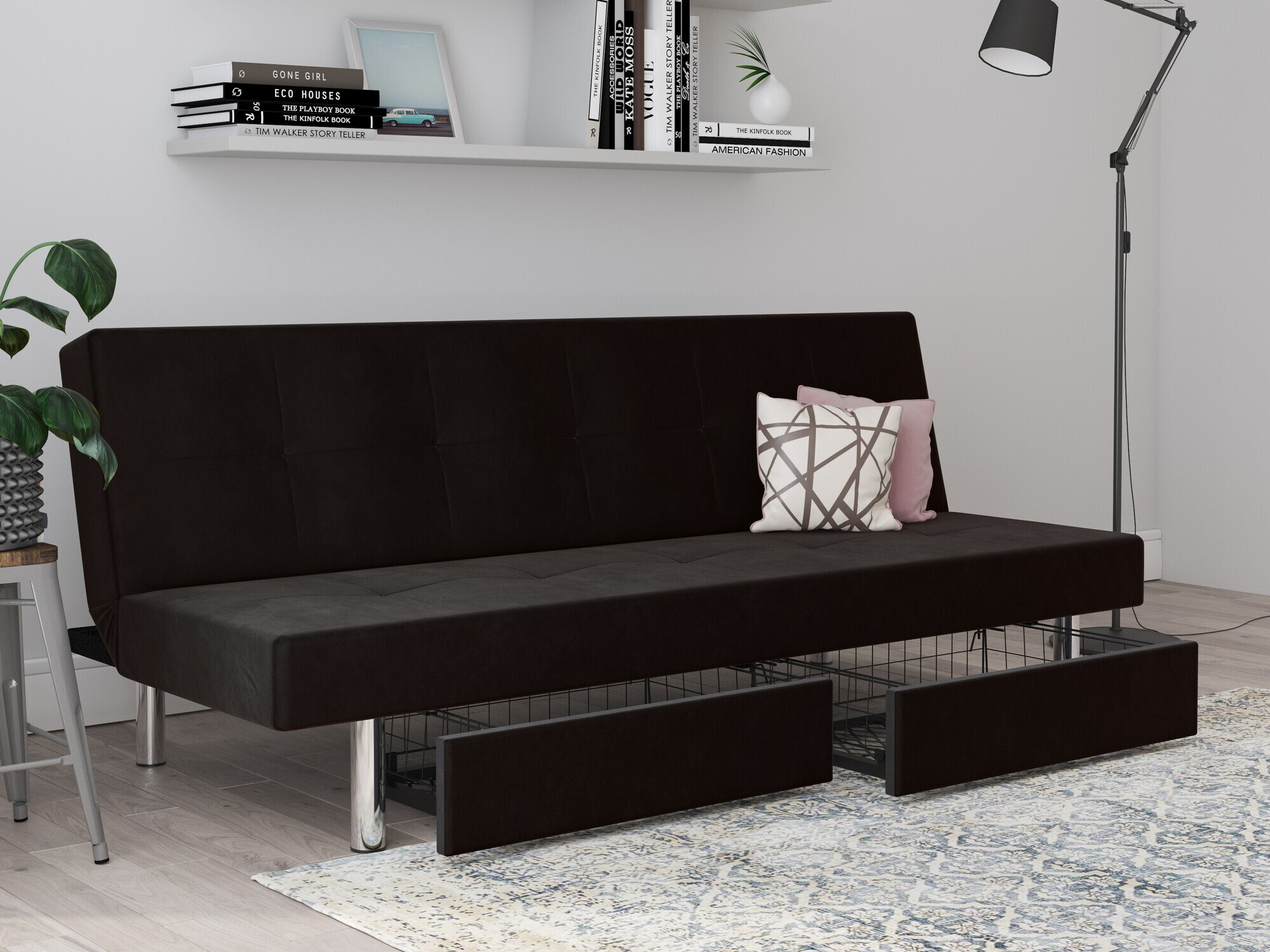 Разтегателен диван Denton 1223 (Антрацит)