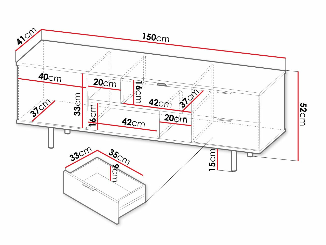 ТВ шкаф Decus (Кашмир)