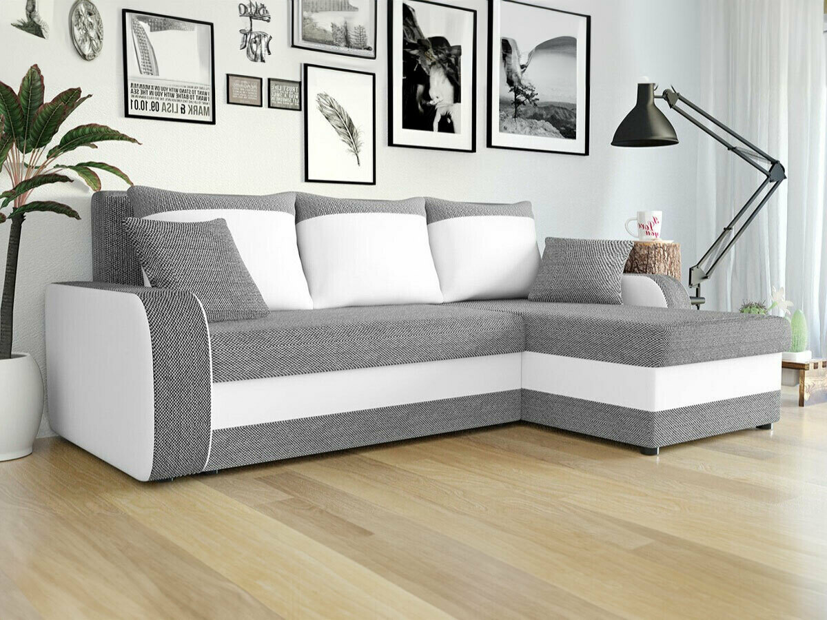 Ъглов диван Comfivo 135 (Florida 01 + Rain 01)