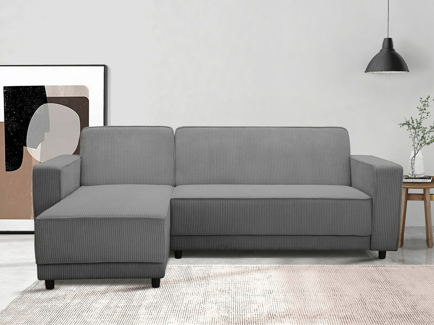 Ъглов диван Tulsa 633 (Сив)