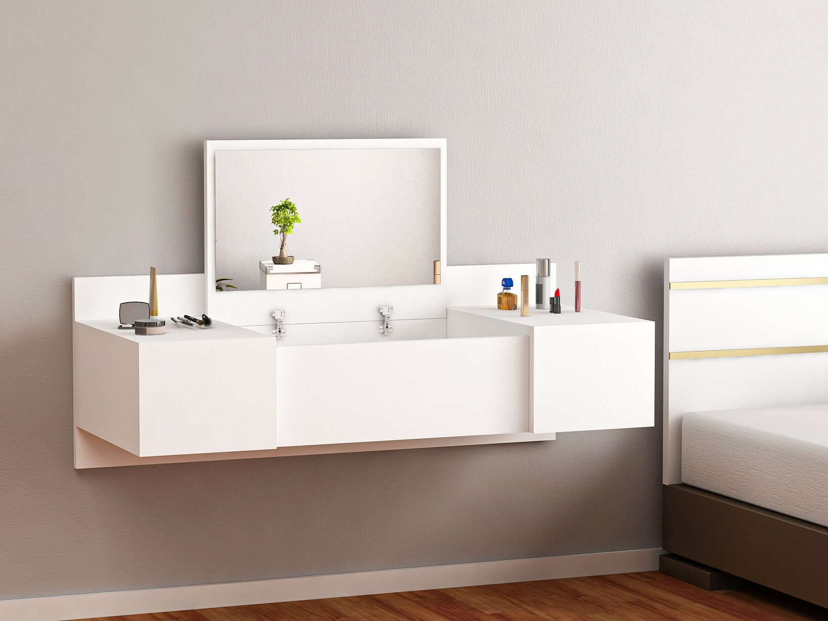 Тоалетка Kailua 216 (Бял)