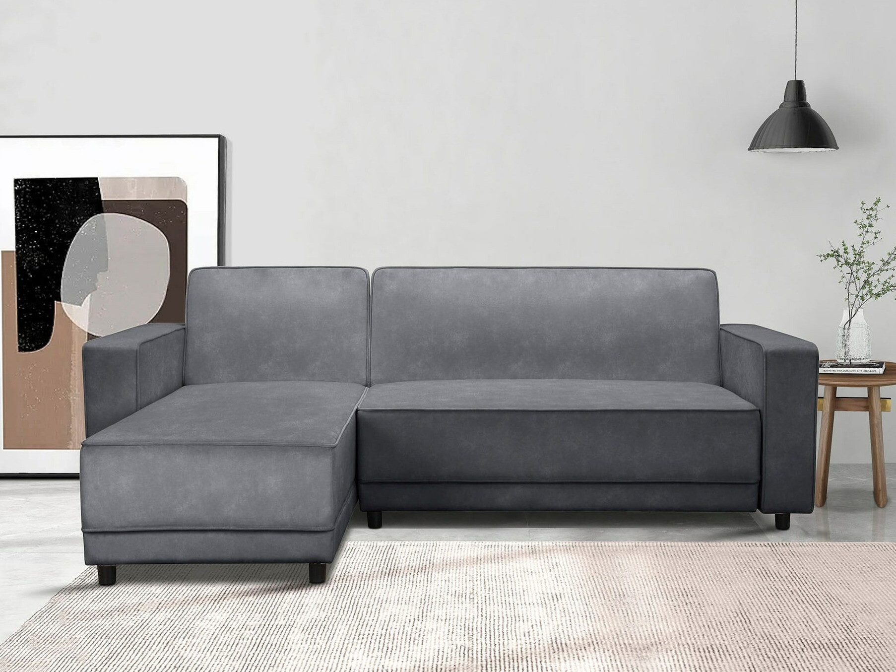 Ъглов диван Tulsa 634 (Антрацит)