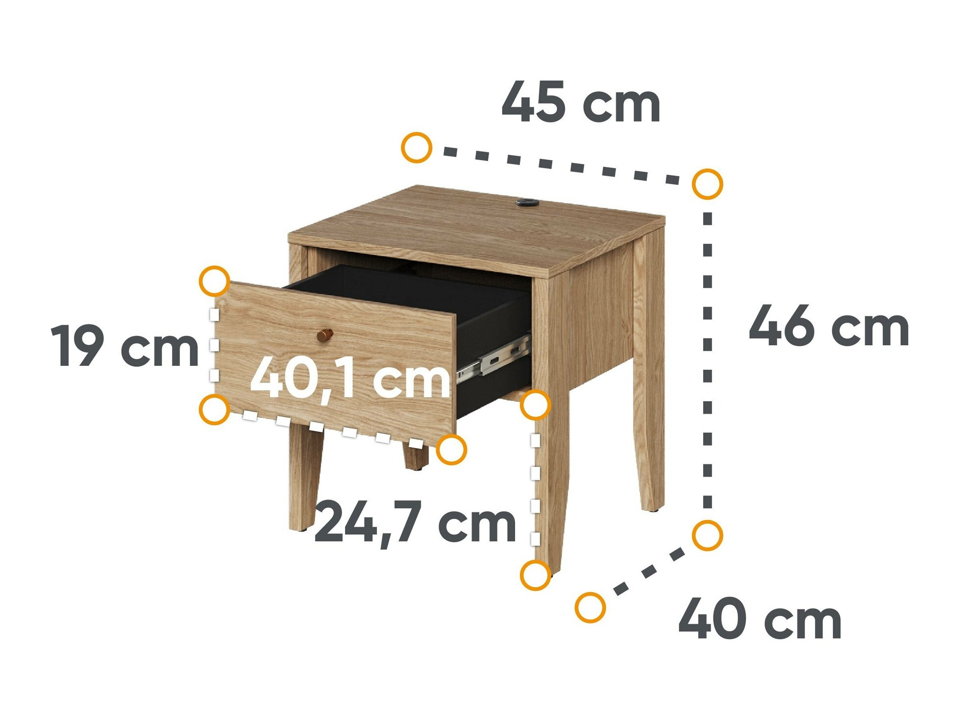 Нощно шкафче Salviri 104