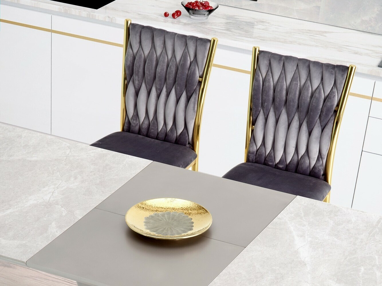 Стол Houston 1139 (Сив + Златно)