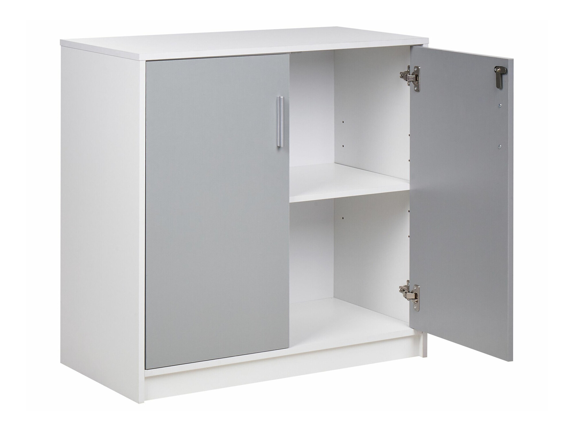 Шкаф Catferu 112 (Бял + Сив)