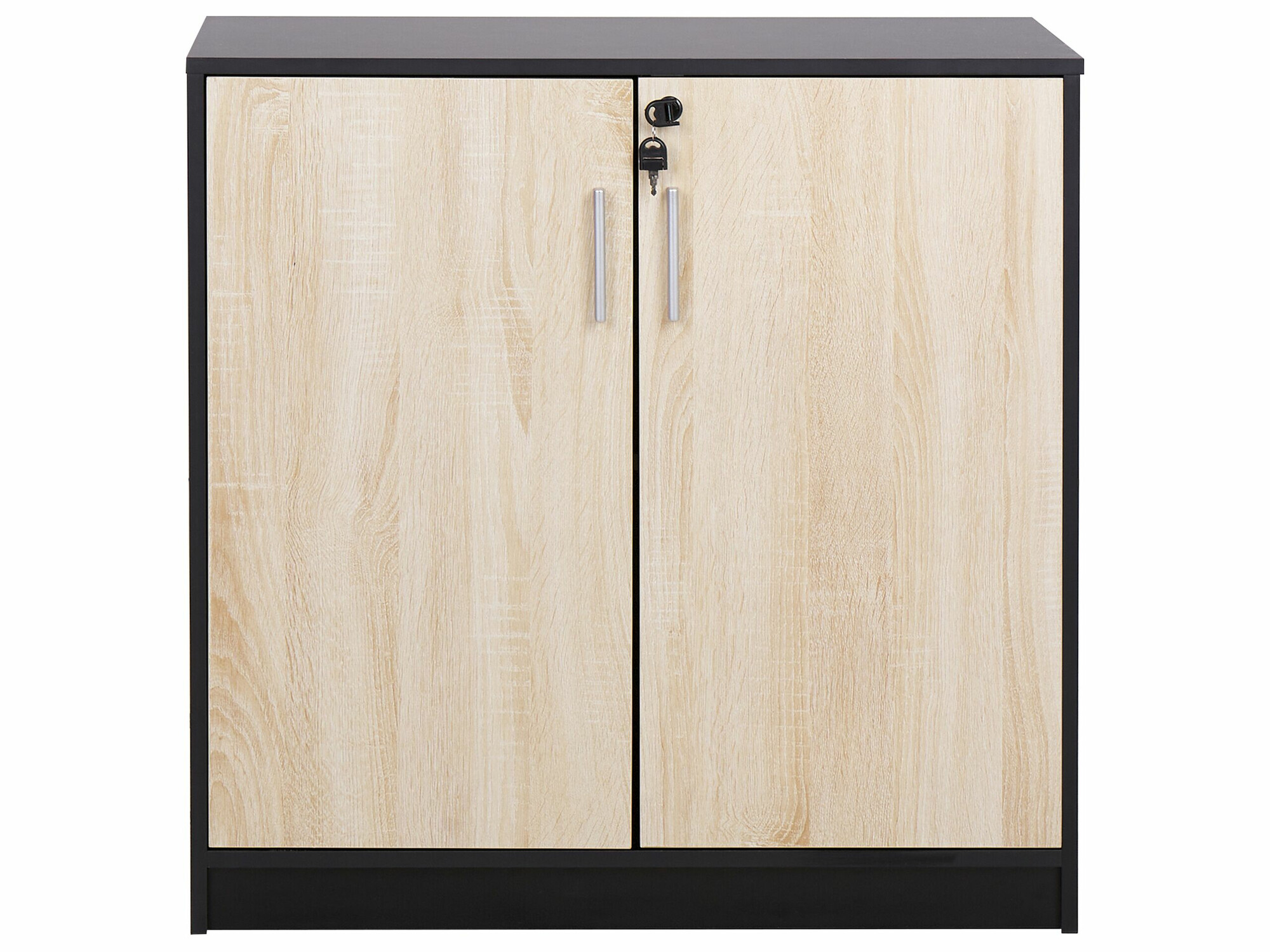 Шкаф Catferu 112 (Черен + Светлокафяво)