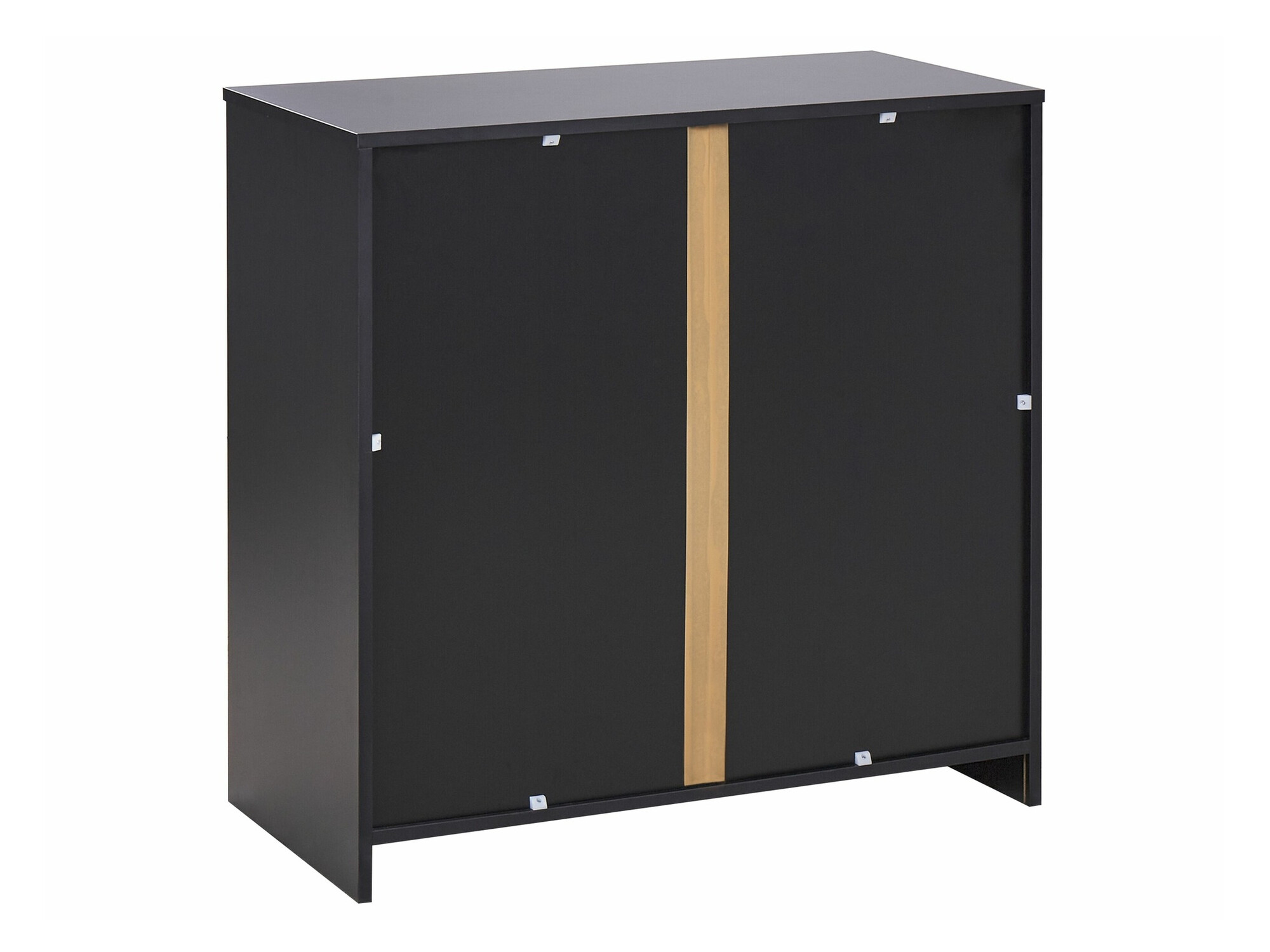 Шкаф Catferu 112 (Черен + Светлокафяво)