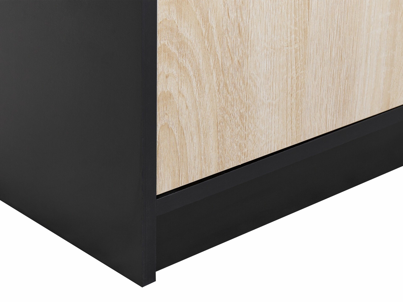 Шкаф Catferu 112 (Черен + Светлокафяво)