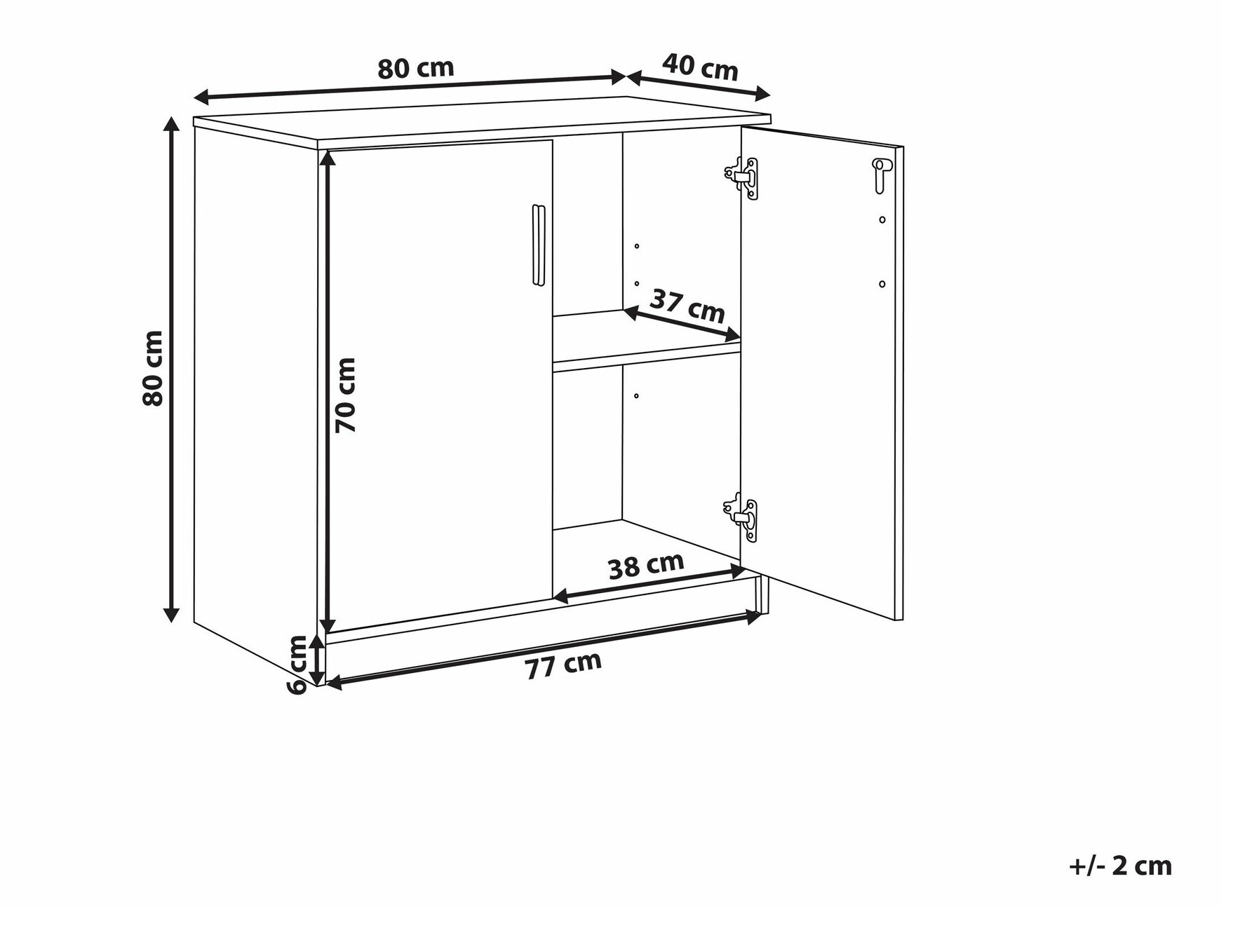 Шкаф Catferu 112 (Черен + Светлокафяво)
