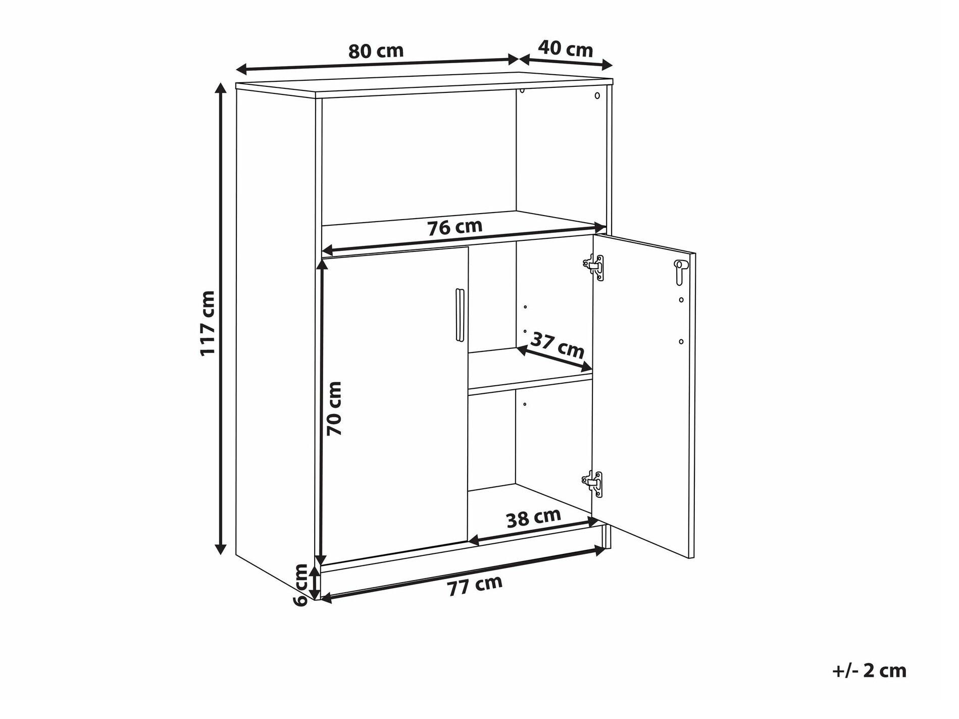Шкаф Berwyn 1511 (Бял + Сив)