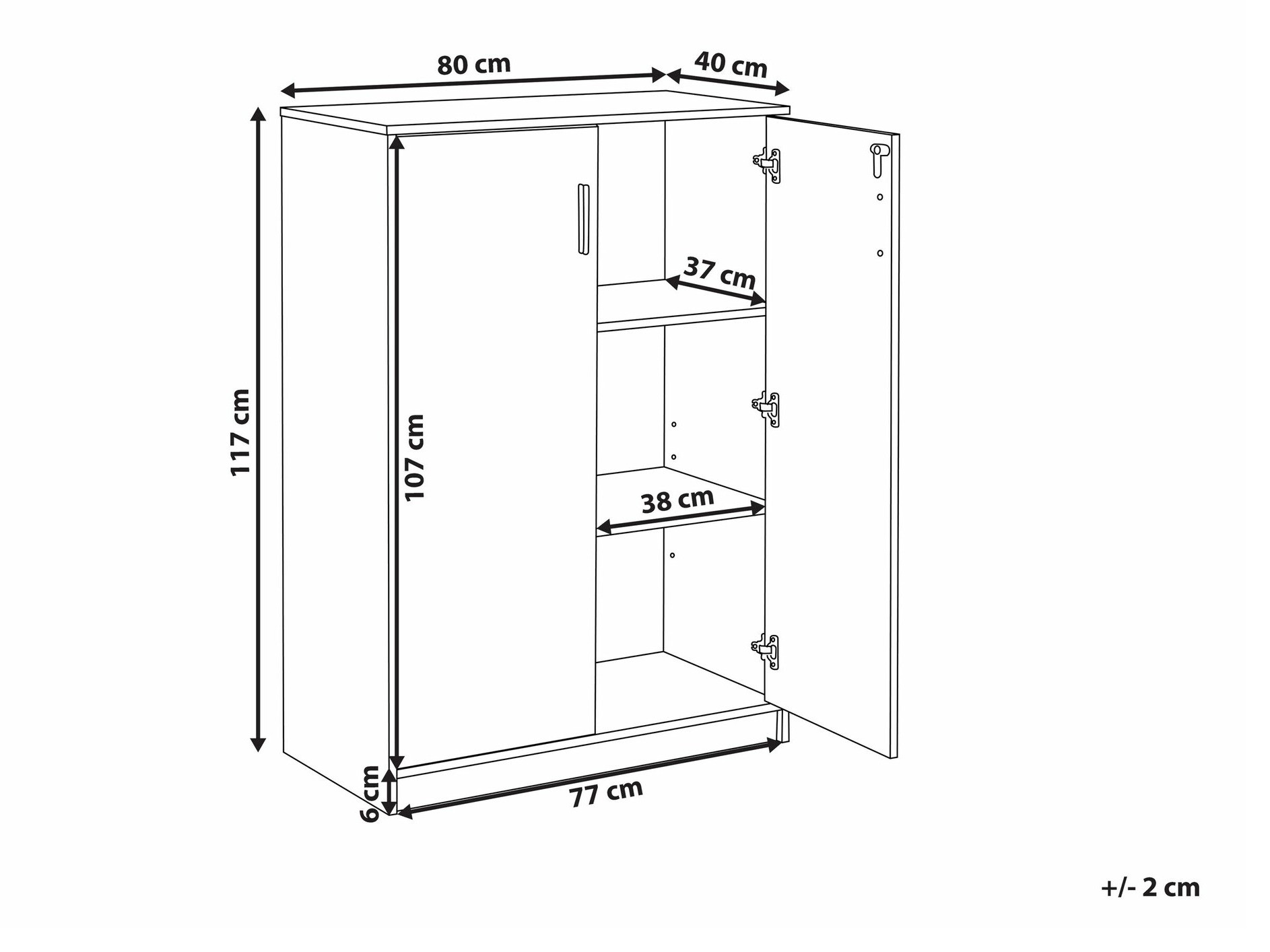Шкаф Catferu 114 (Черен + Ярък дърво)