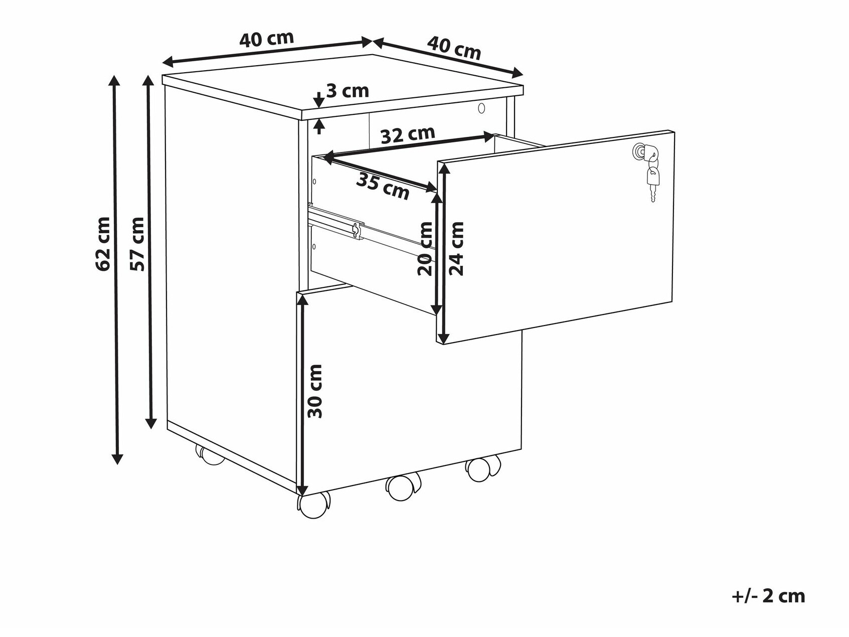 Контейнер Berwyn 3281 (Бял)