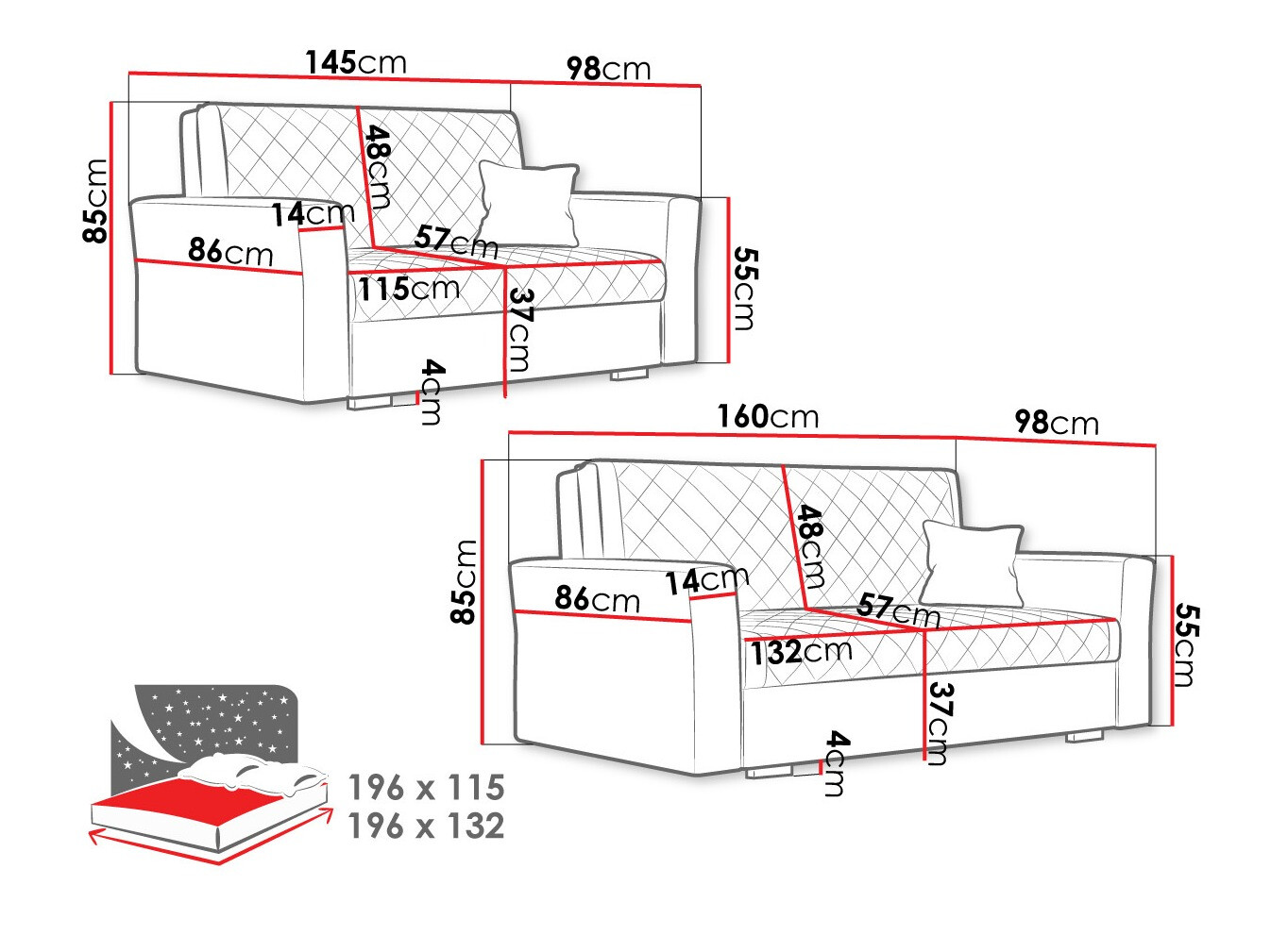 Комплект мека мебел Clarona IV (Zanzibar 190)
