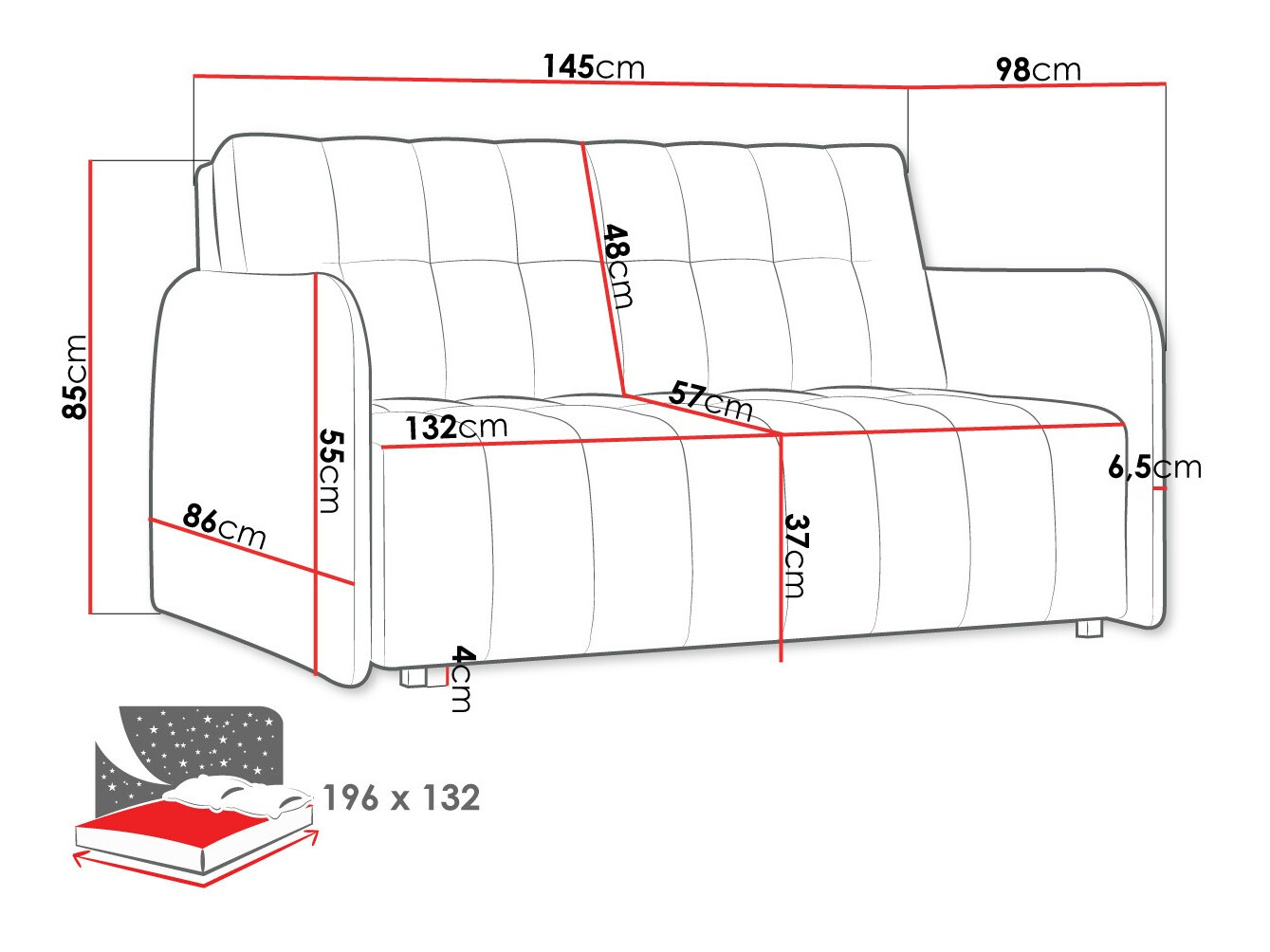 Разтегателен диван Aquarin III (Paros 3)