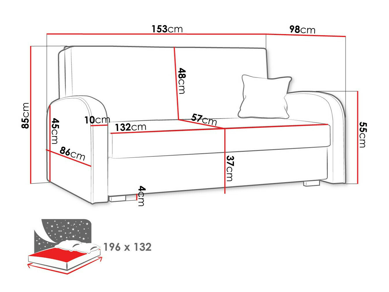 Разтегателен диван Galona III (Mono 244 + Sorriso 4)