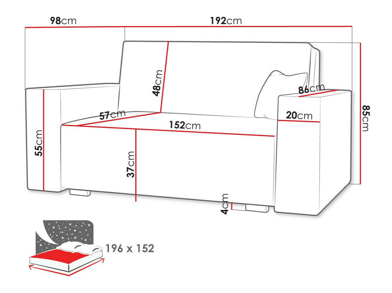 Разтегателен диван Serora IV (Neve 34)