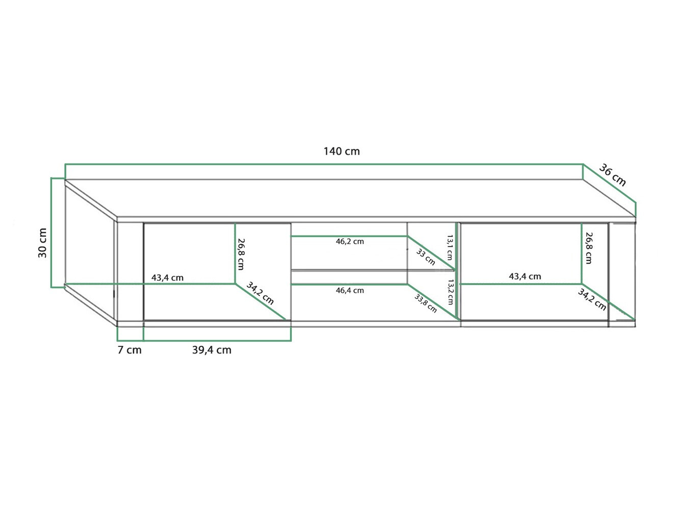 ТВ шкаф Gilroy 104 (Бял + Бял гланц)