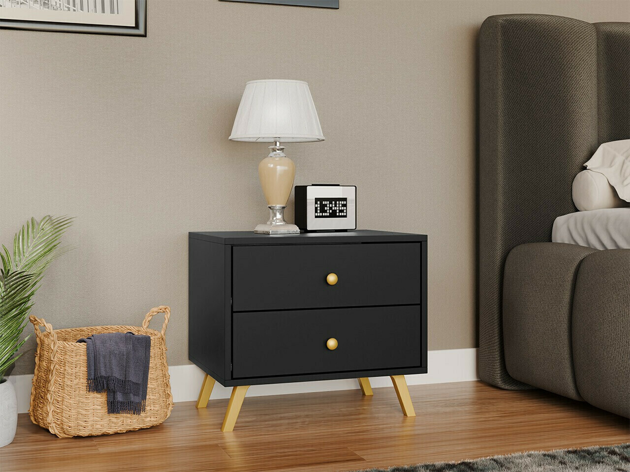 Нощно шкафче Monfera 101 (Черен)