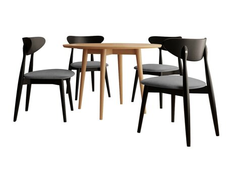 Маса и столове за трапезария Racine 124 (Черен)