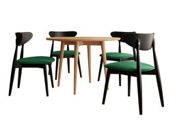 Маса и столове за трапезария Racine 124 (Черен)