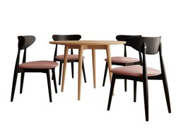 Маса и столове за трапезария Racine 124 (Черен)