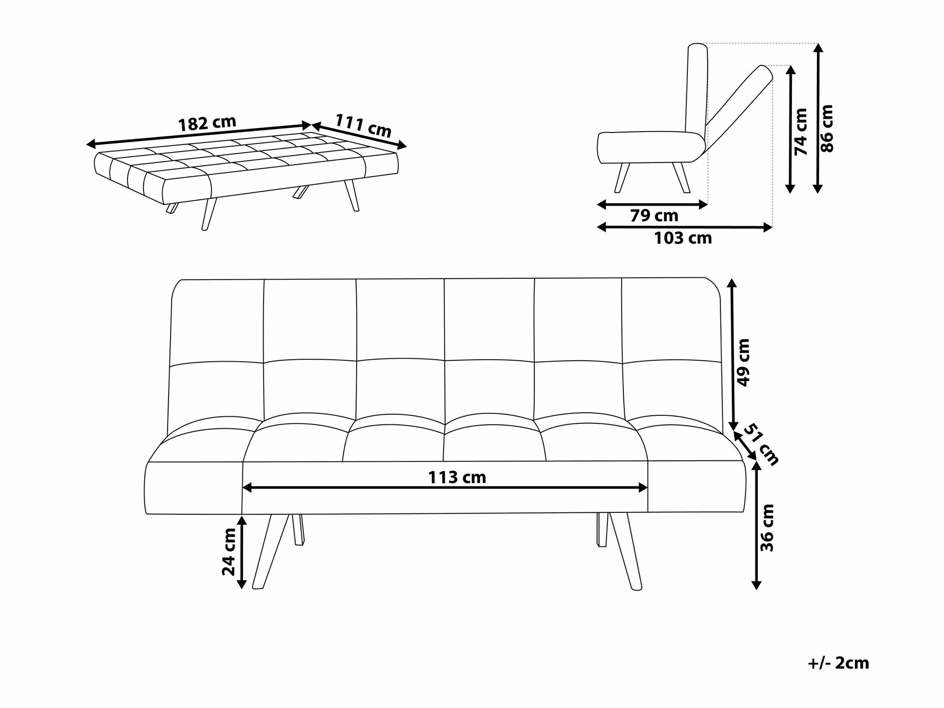 Разтегателен диван Berwyn 1552 (Светло сив)