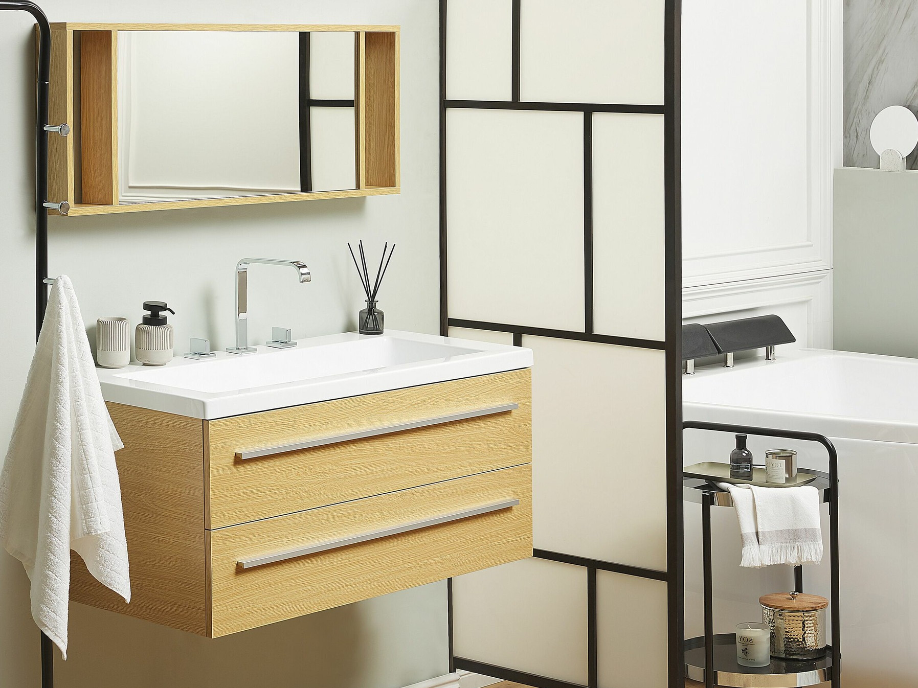 Комплект за баня Berwyn 1558 (Ярък дърво)