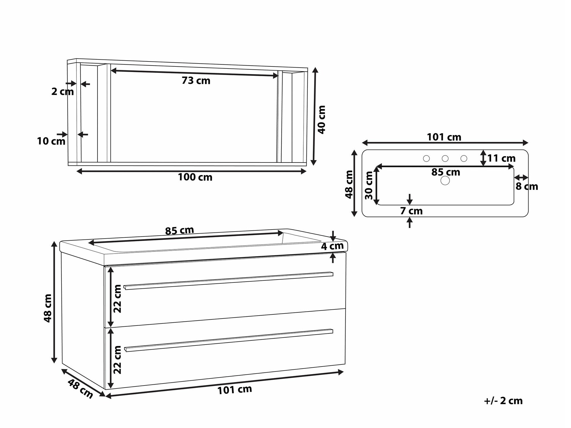 Комплект за баня Berwyn 1558 (Ярък дърво)