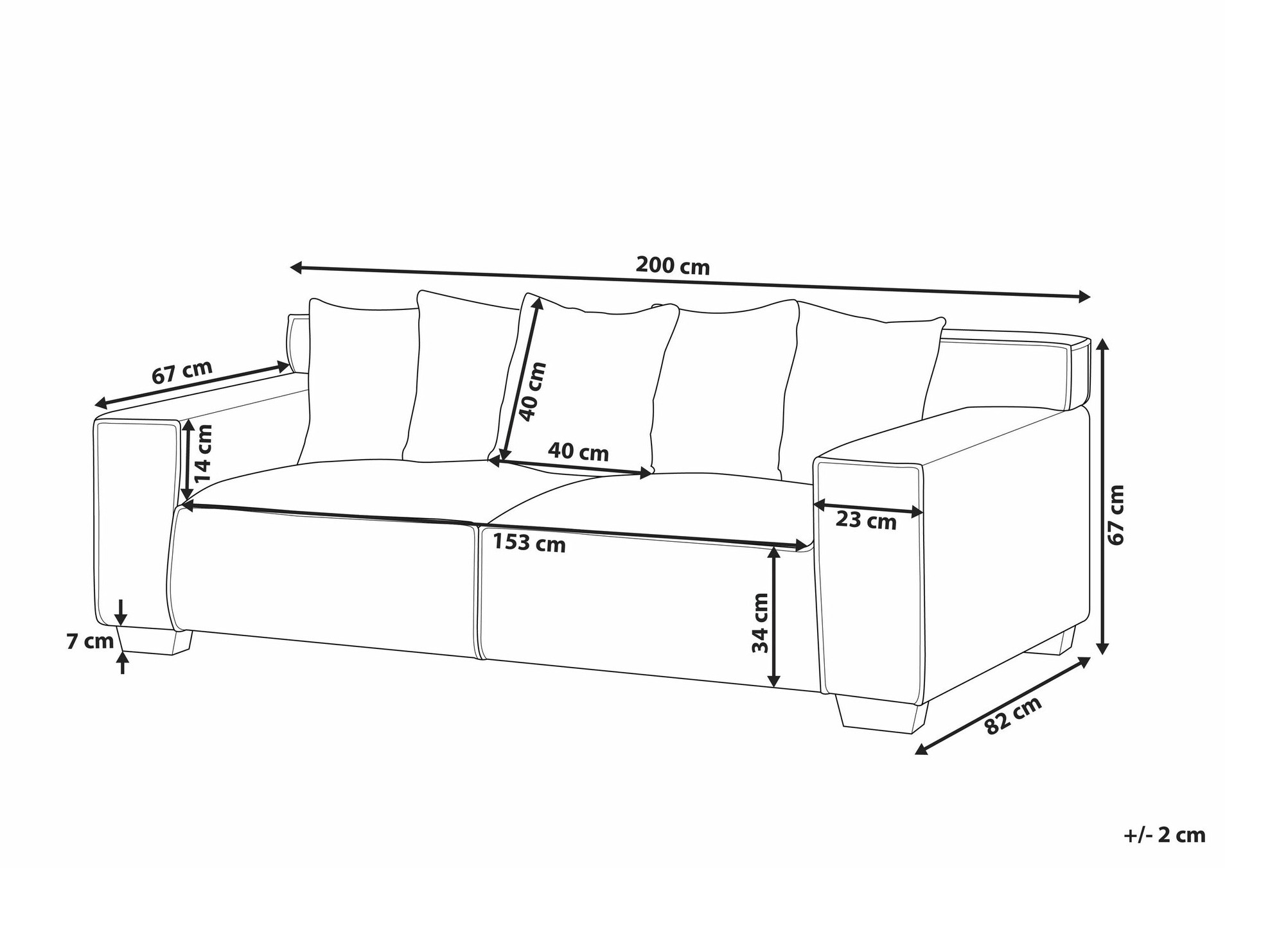 Диван Berwyn 1570 (Тъмно сив)