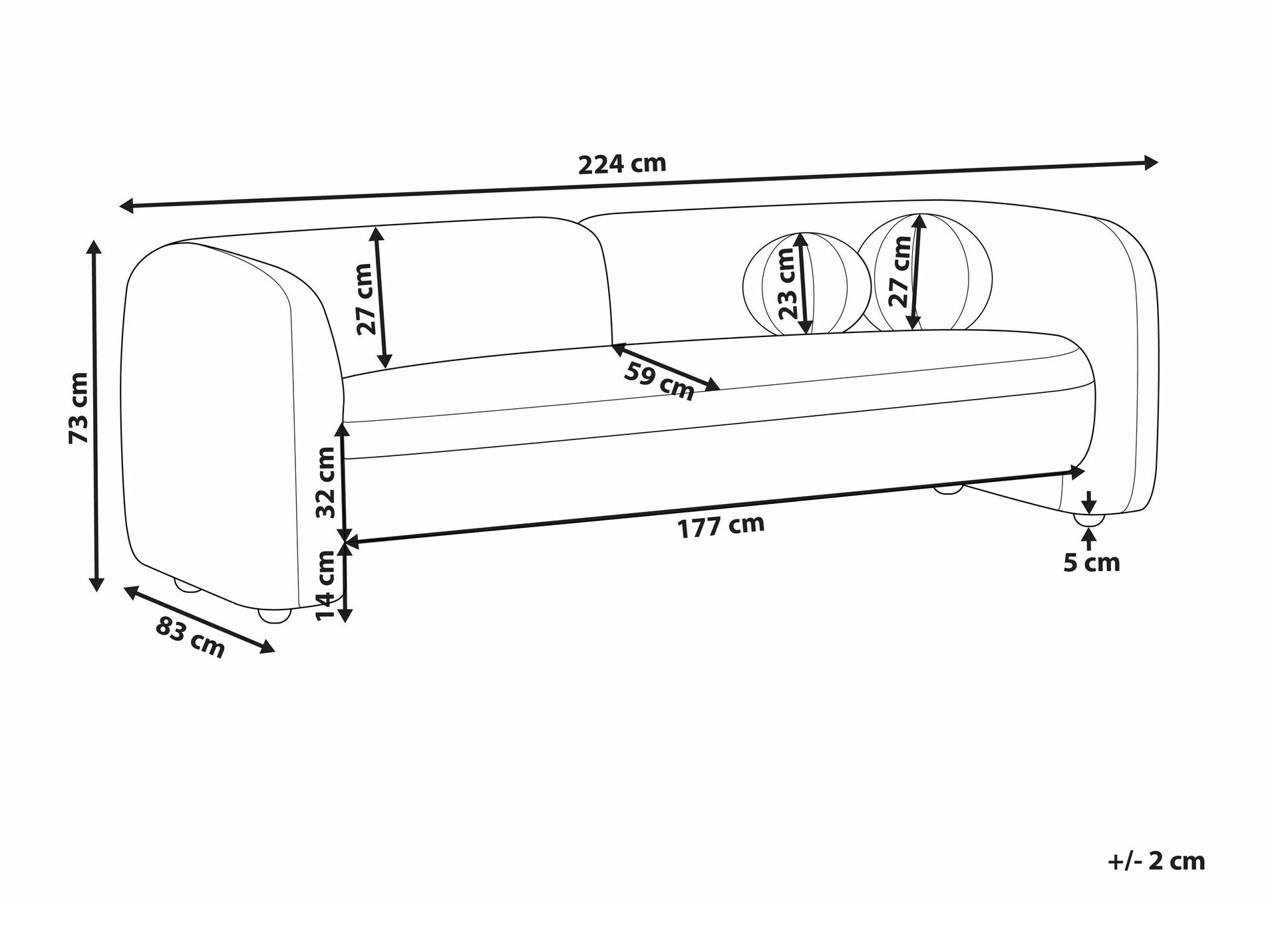 Диван Veselme 102 (Бял)