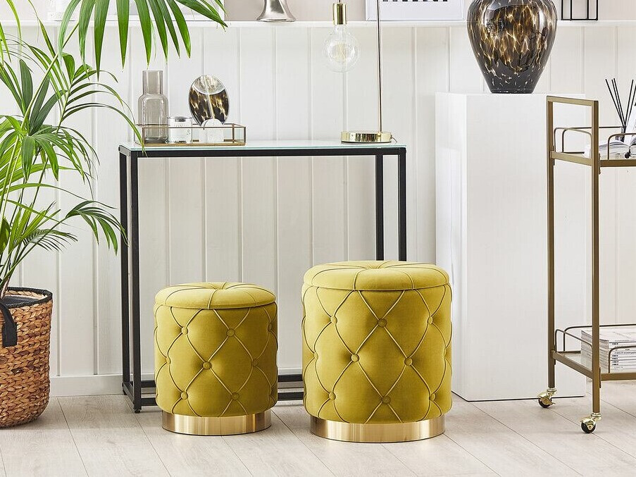 Комплект табуретки Berwyn 1580 (Тъмно жълто)