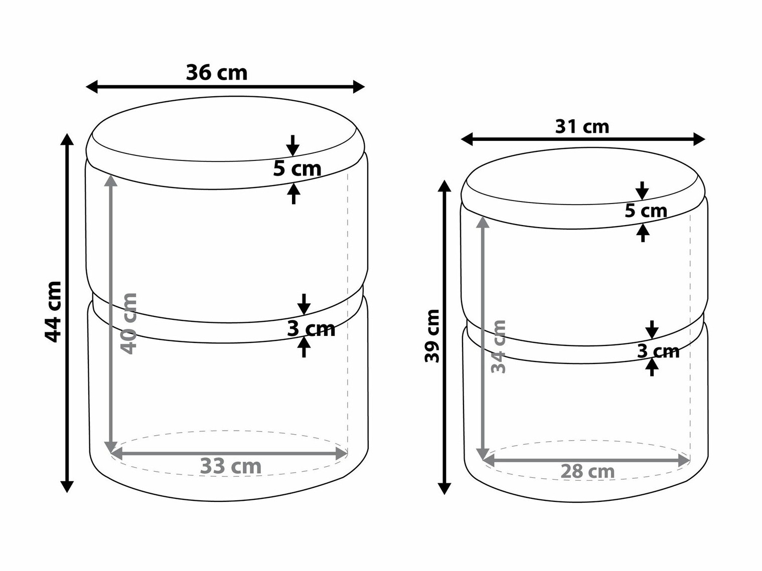 Комплект табуретки Berwyn 1581 (Кафяв)