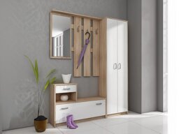 Комплект за антре Gilroy 106 (Сонома дъб + Бял)