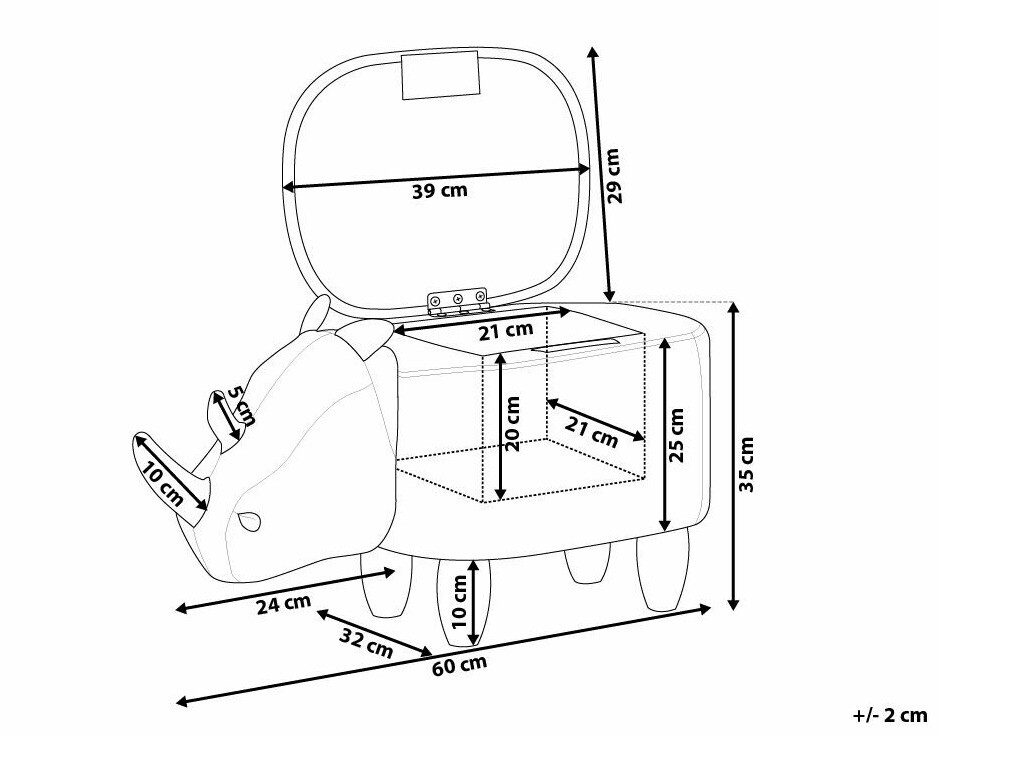 Табуретка Berwyn 659 (Кафяв)