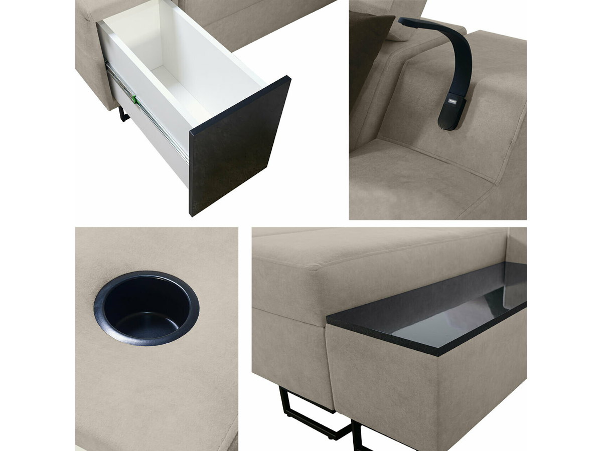 Ъглов диван Sarasota 160 (Uttario Velvet 2955 + Uttario Velvet 2978)